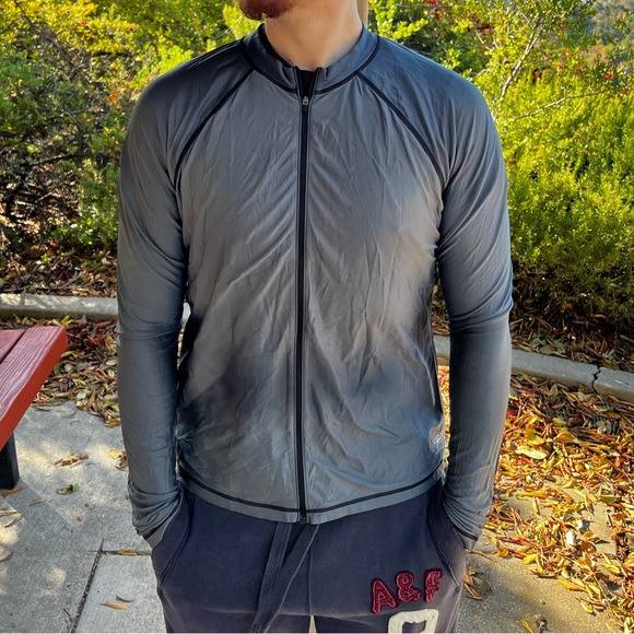 SPEEDO MEN POWERFLEX ECO DIVER JACKET WIND BREAKER WARM UP ZIP COVER ZIPPER JOCK - Picture 3 of 16